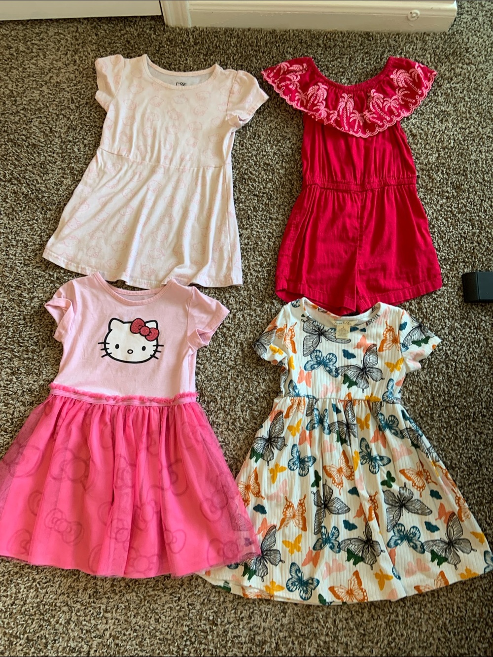 Hello Kitty Pink Graphic Tulle Dress - Bright Pink & Light Pink